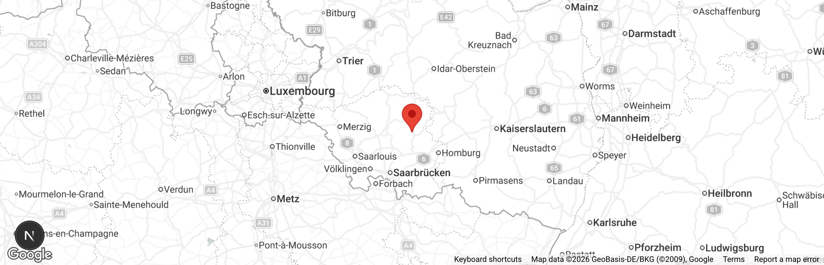 Map showing location of Tierheim Linxbachhof