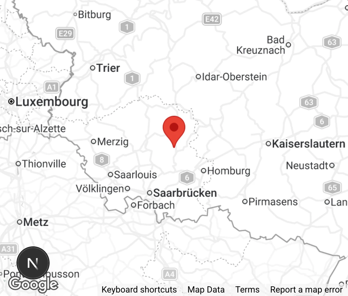 Map showing location of Tierheim Linxbachhof