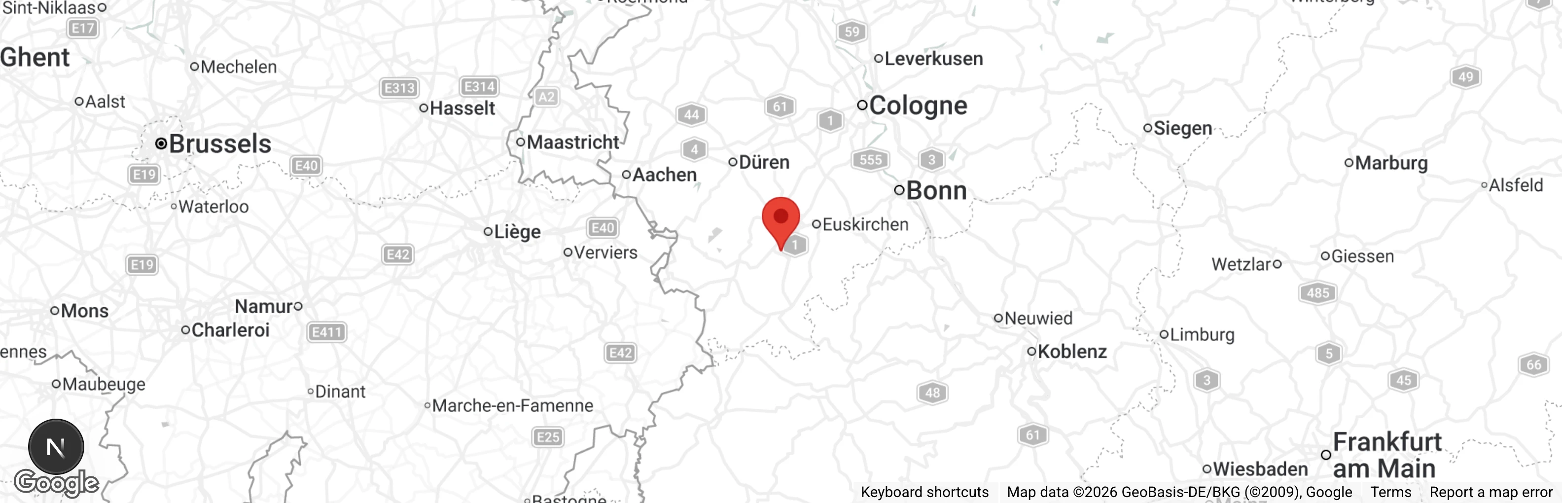 Map showing location of Tierschutzverein Mechernich e.V.