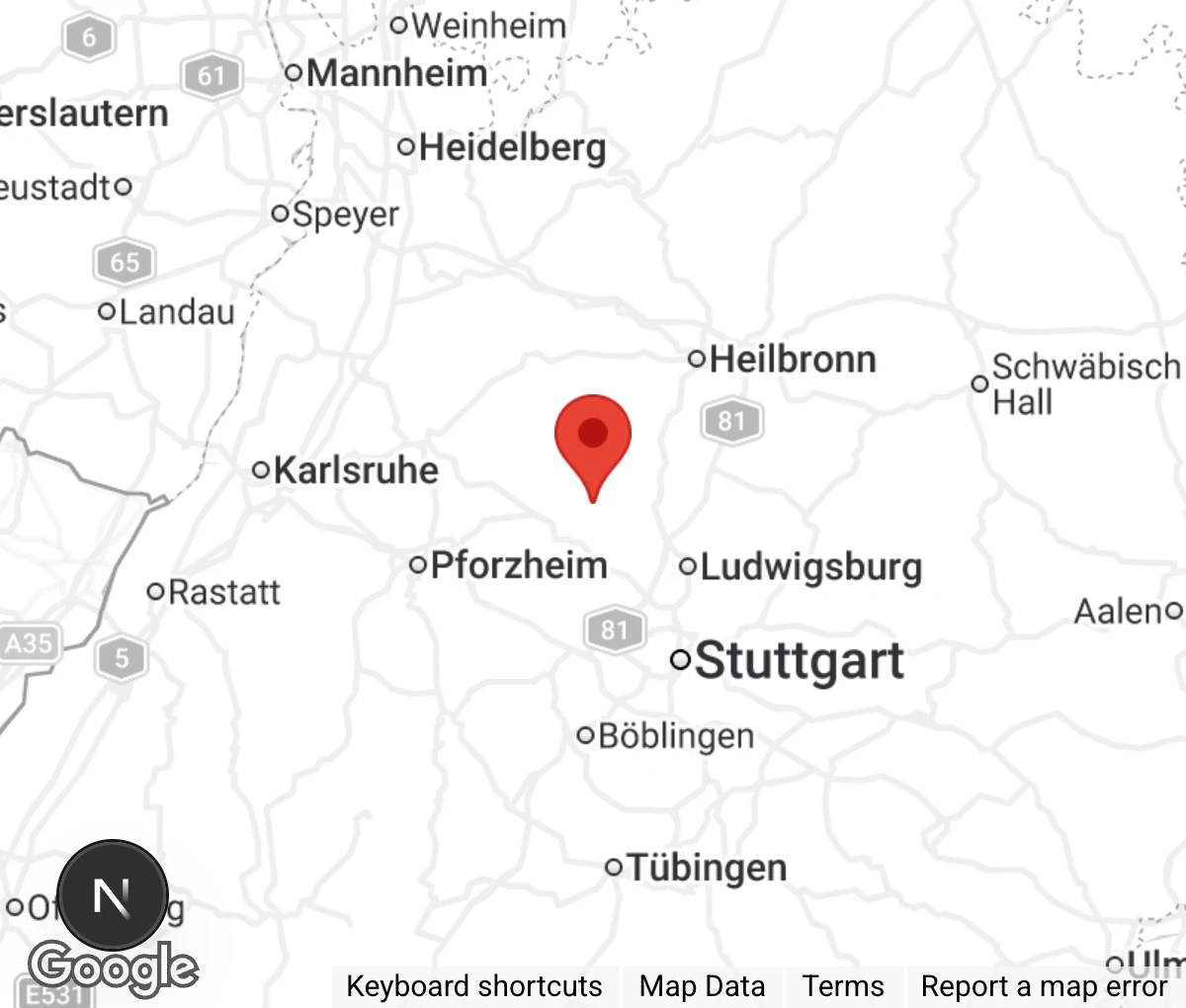Map showing location of Katzenfreunde Bietigheim-Bissingen e.V. Geschäftsstelle