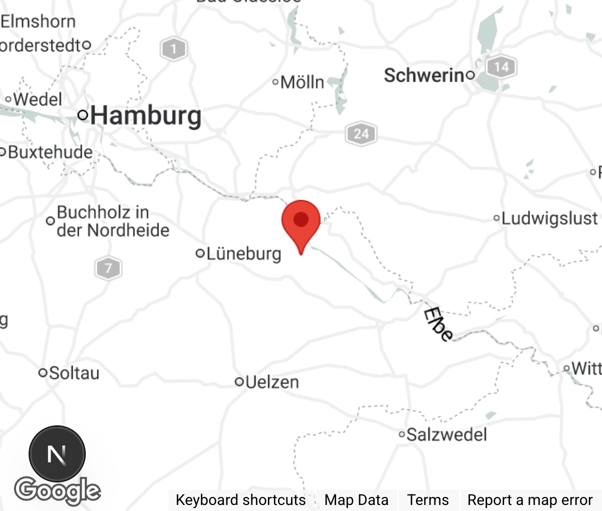Map showing location of Katzenhilfe Bleckede e.V.