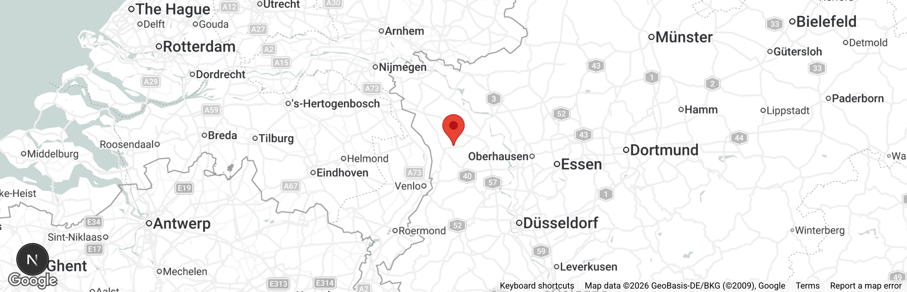 Map showing location of Tierheim Geldern