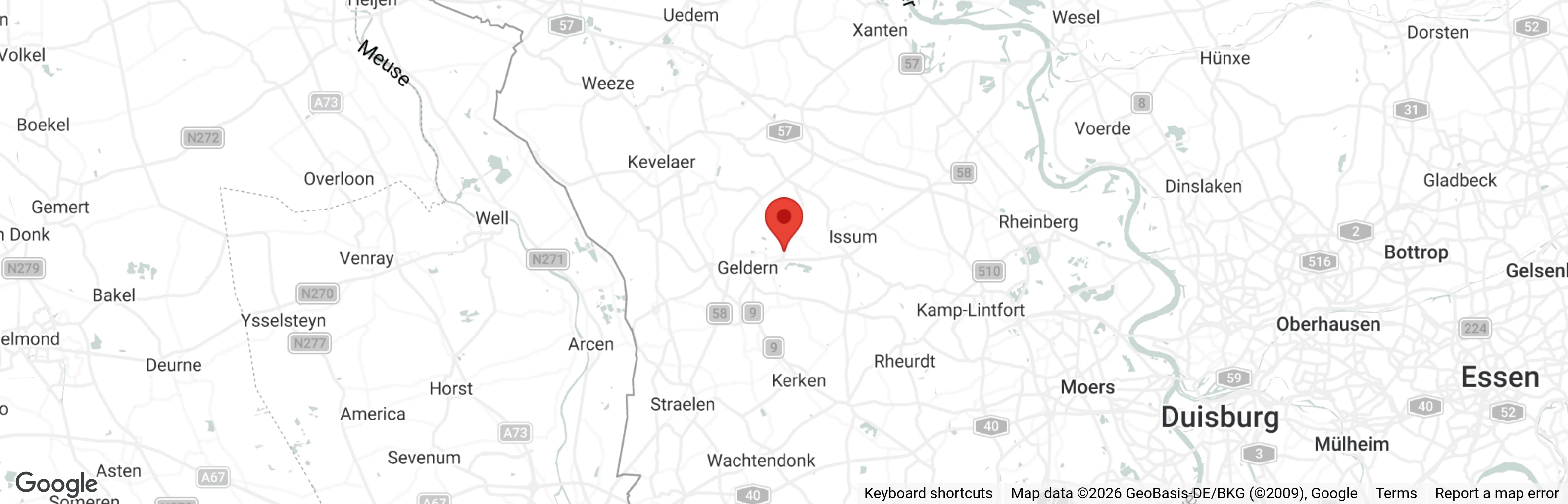Map showing location of Tierheim Geldern