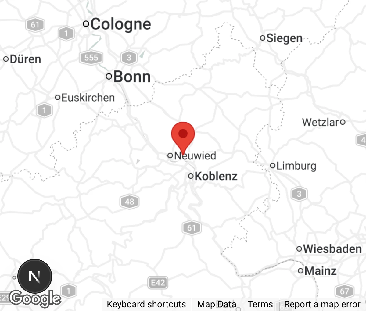 Map showing location of Katzenhilfe Neuwied e.V.