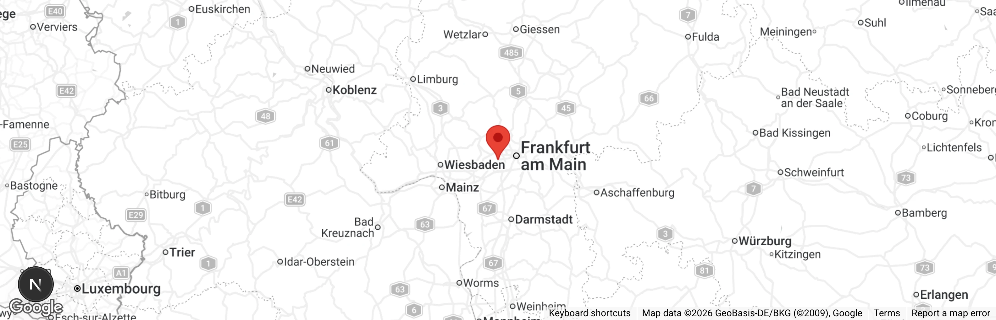 Map showing location of Tierheim Nied