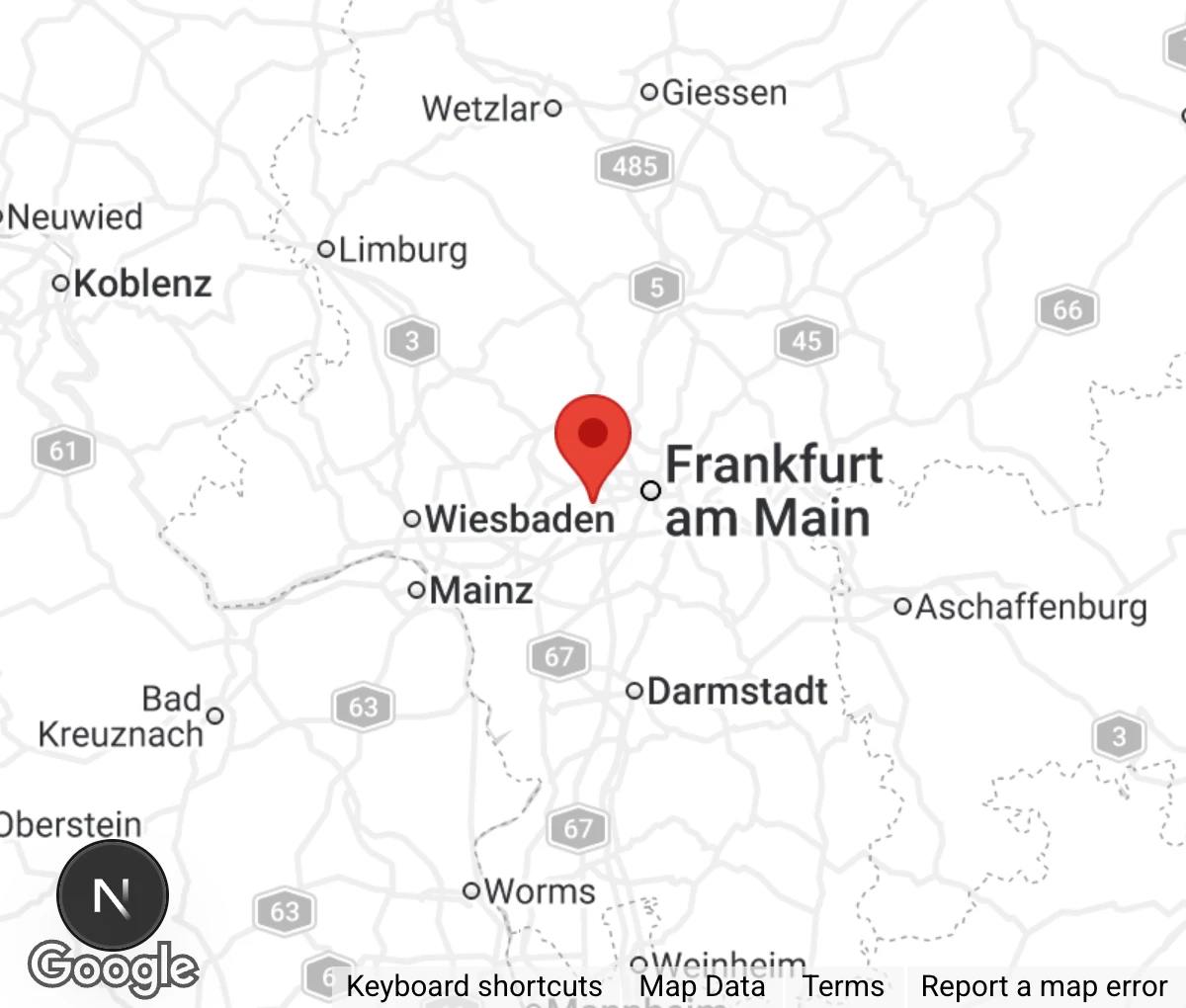 Map showing location of Tierheim Nied