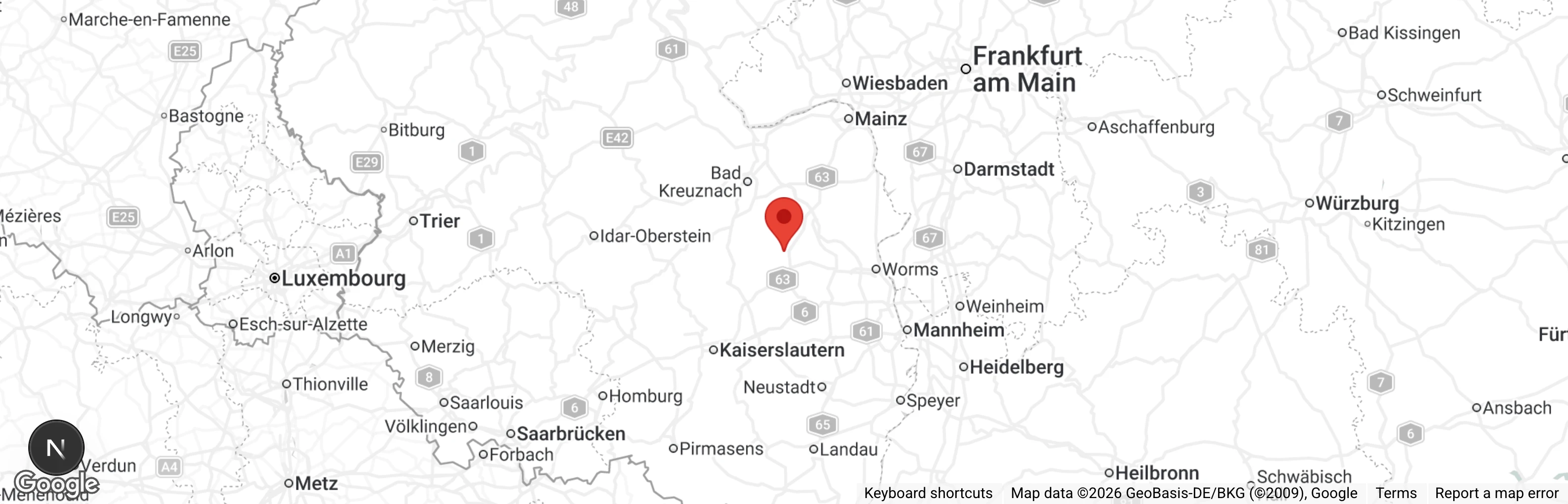 Map showing location of Tierheim Kirchheimbolanden