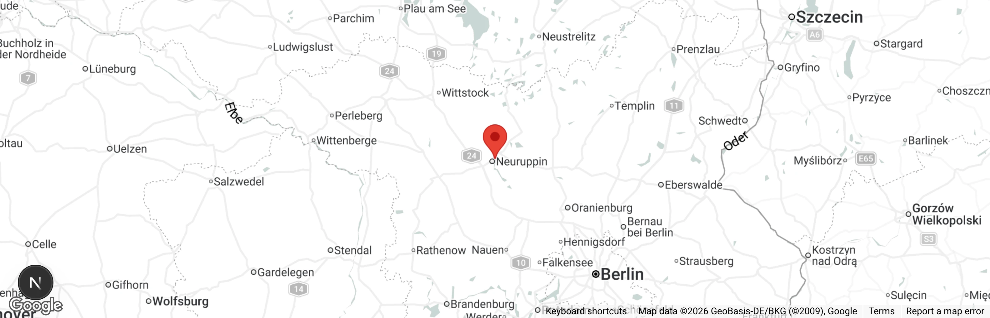 Map showing location of Tierschutzverein Ostprignitz- Ruppin e.V.
