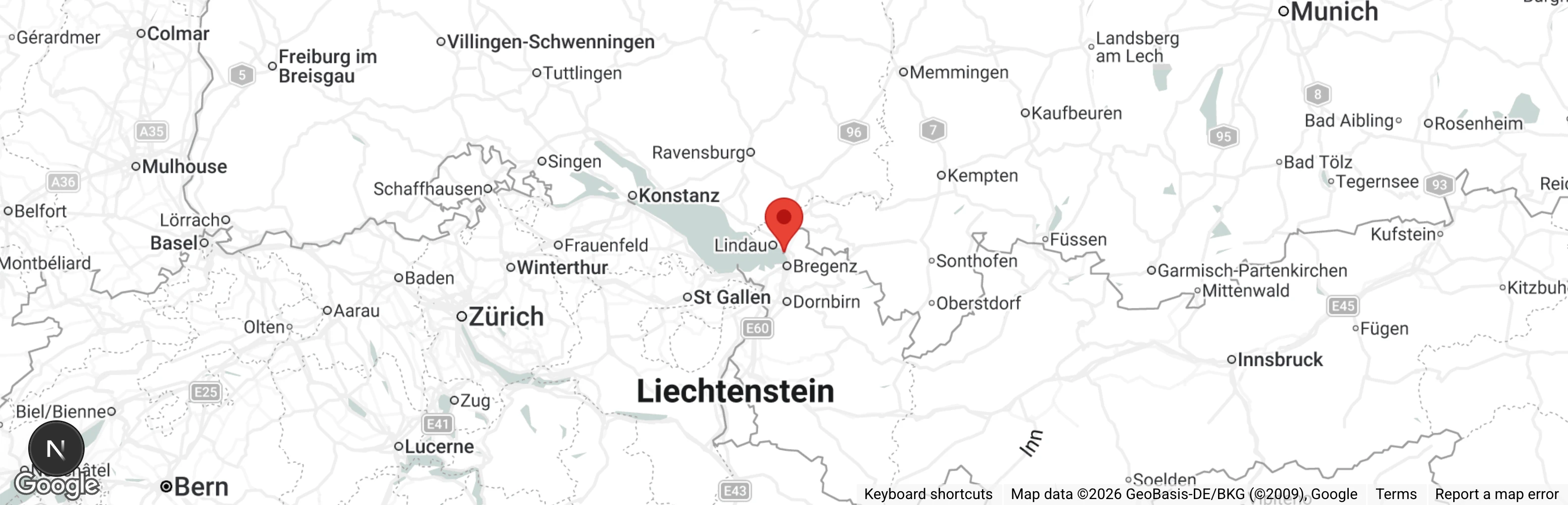 Map showing location of Tierheim Lindau
