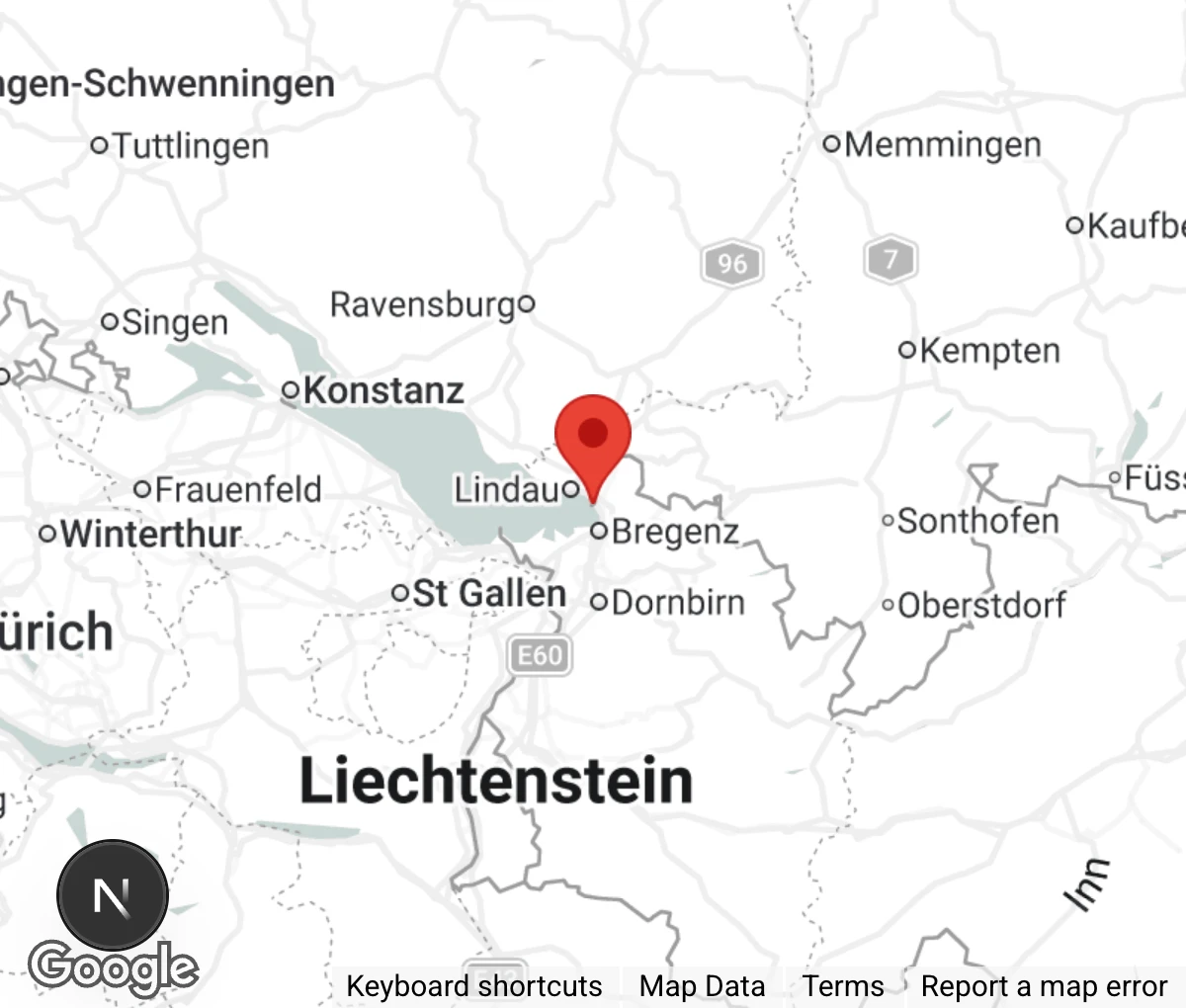 Map showing location of Tierheim Lindau