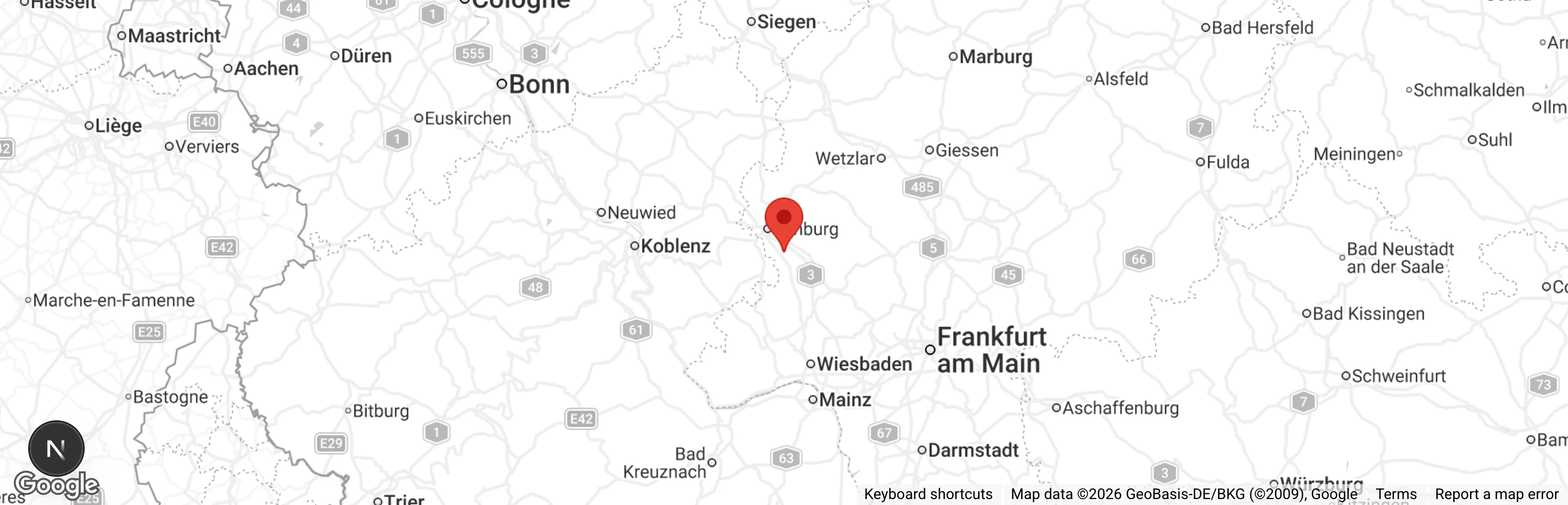 Map showing location of HerzensHunde Hessen e.V.