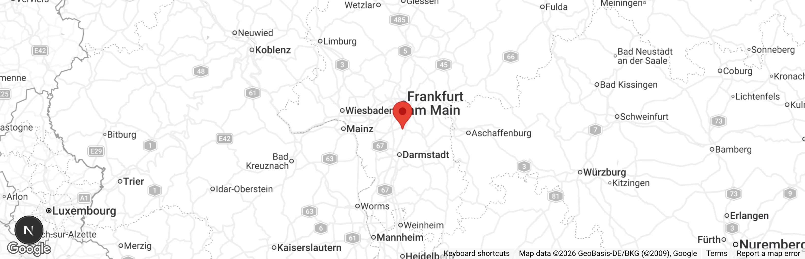 Map showing location of Tierschutz Langen-Egelsbach e.V.