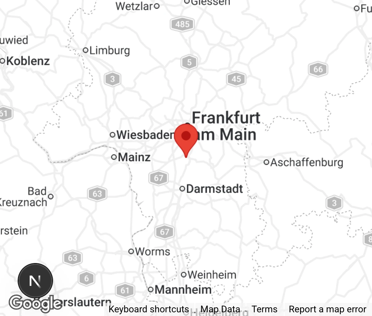 Map showing location of Tierschutz Langen-Egelsbach e.V.