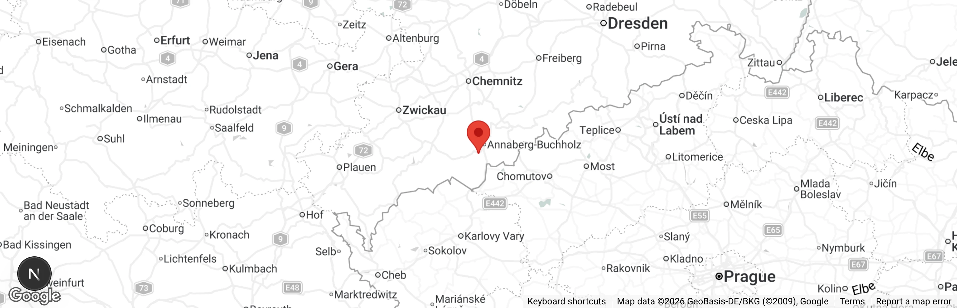 Map showing location of Tierschutzbund Annaberg u.Umg.e.V.