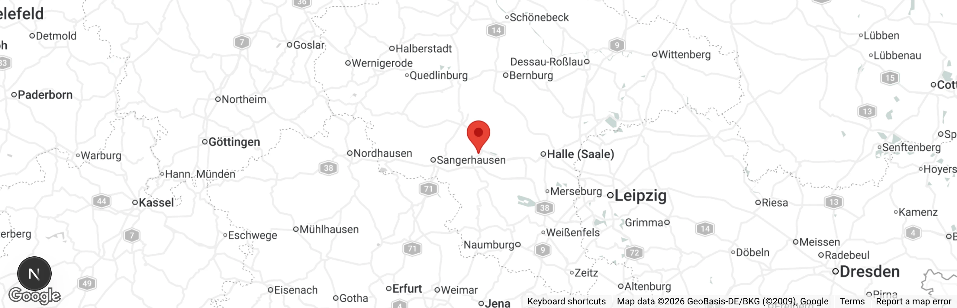 Map showing location of Tierheim 'Am Sandgraben'