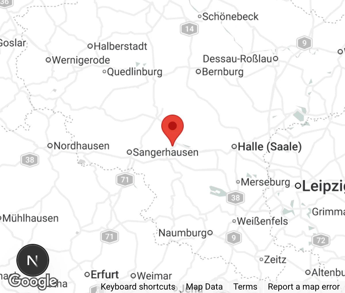 Map showing location of Tierheim 'Am Sandgraben'