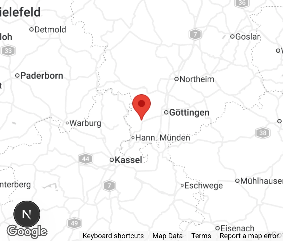 Map showing location of Aktiv für Hunde in Not e.V.