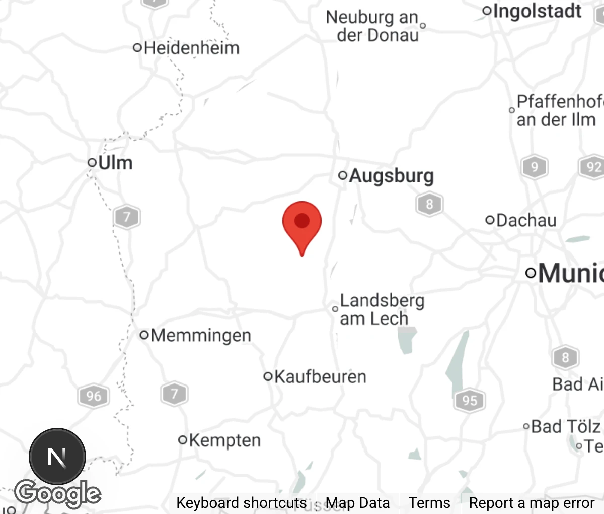 Map showing location of Tierfreunde Schwabmünchen & Umgebung e.V.