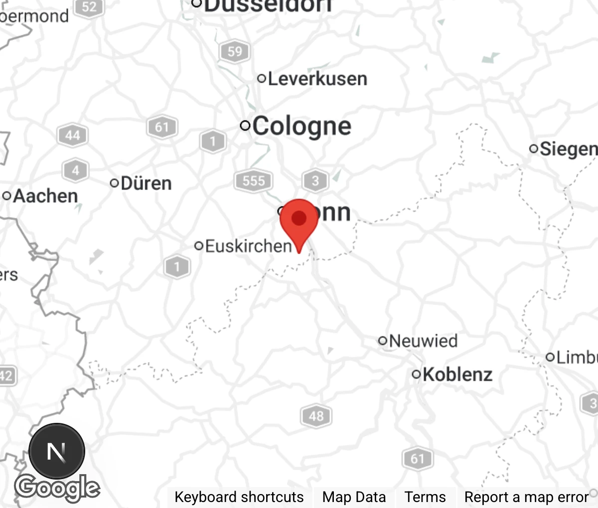 Map showing location of Tierschutzverein Wachtberg e.V.