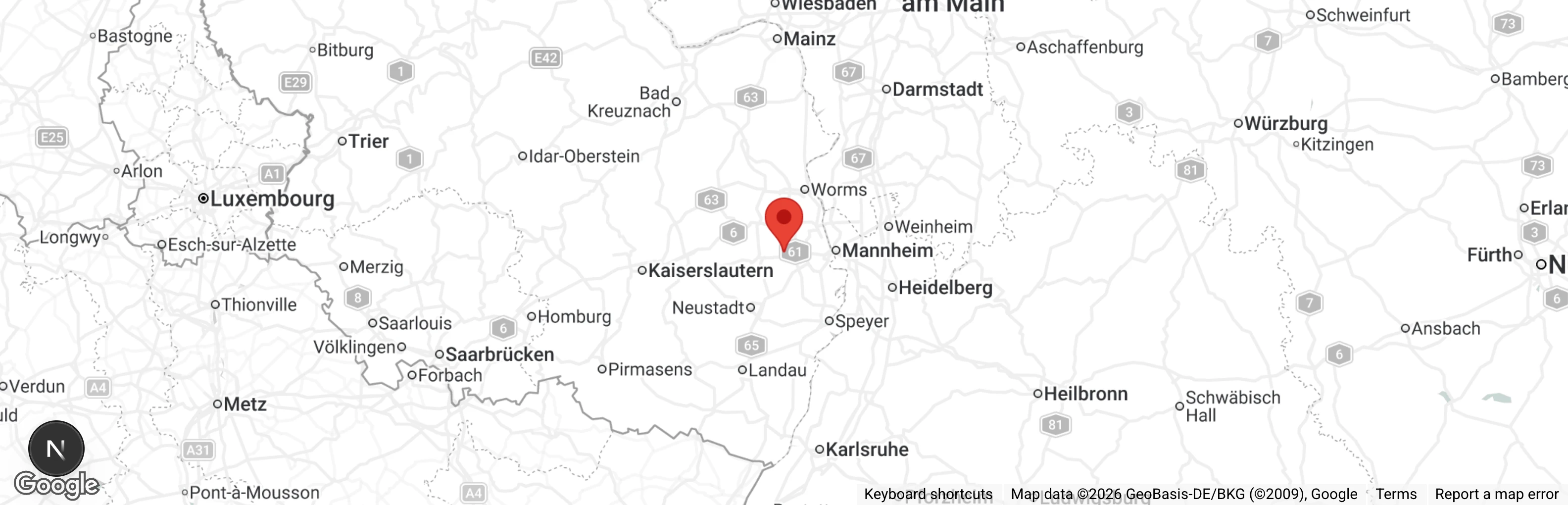 Map showing location of Tierschutzverein Maxdorf e.V.