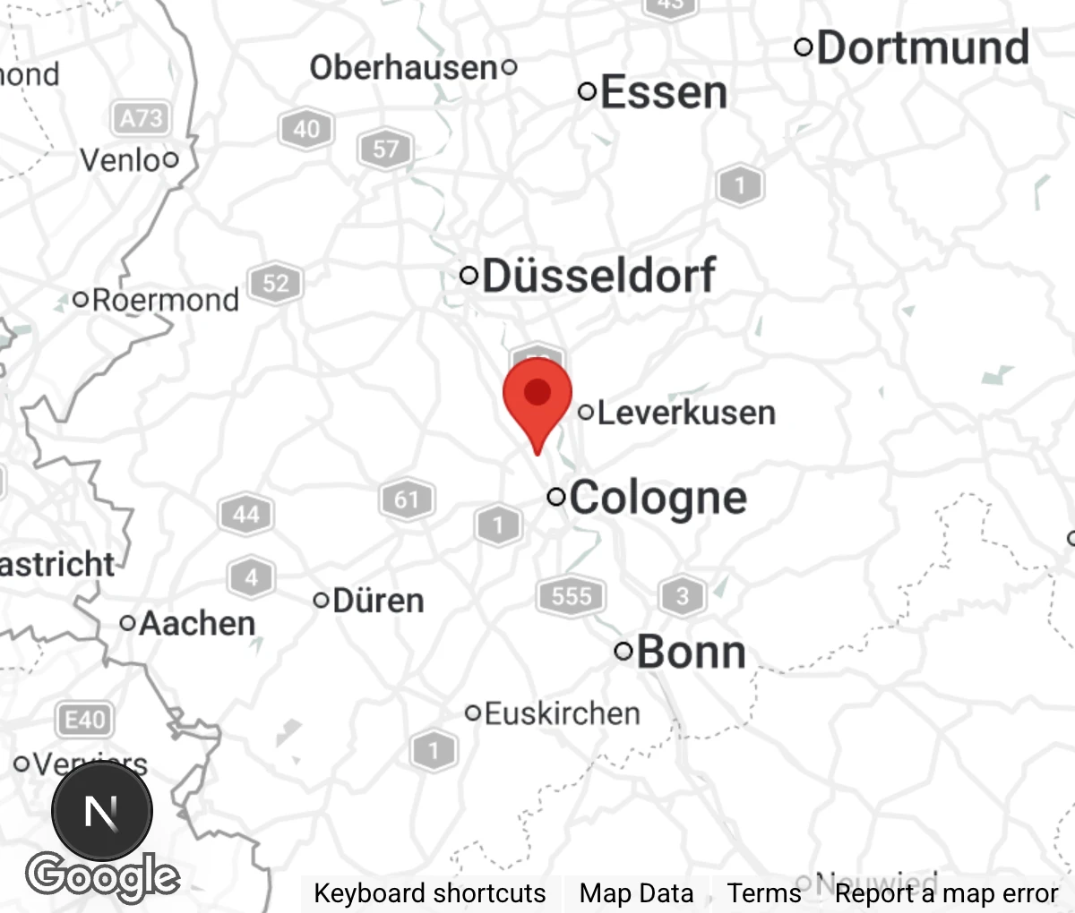 Map showing location of Kölner Schutzhof für Pferde Tierschutz & Umwelt e.V.