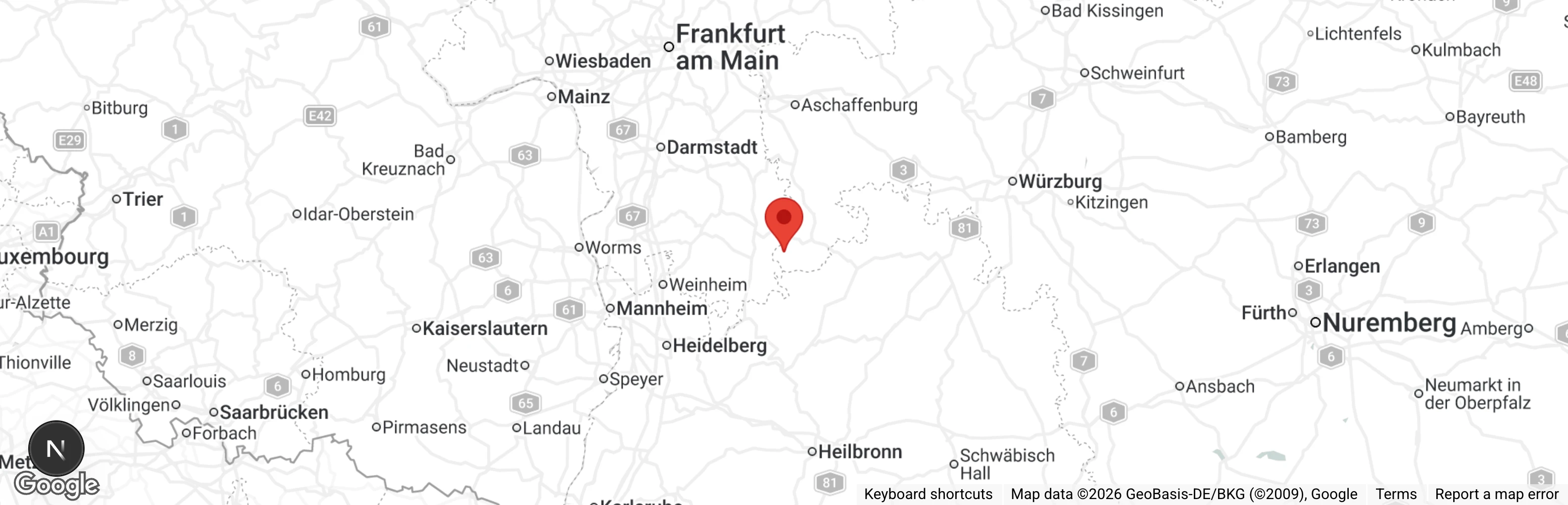 Map showing location of Adoptadog e.V.