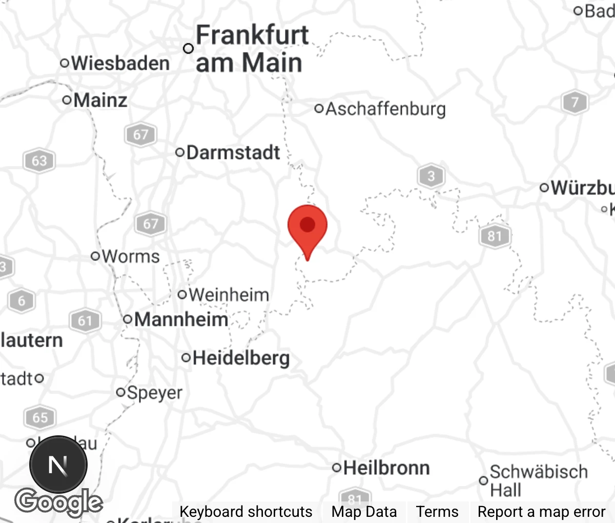 Map showing location of Adoptadog e.V.