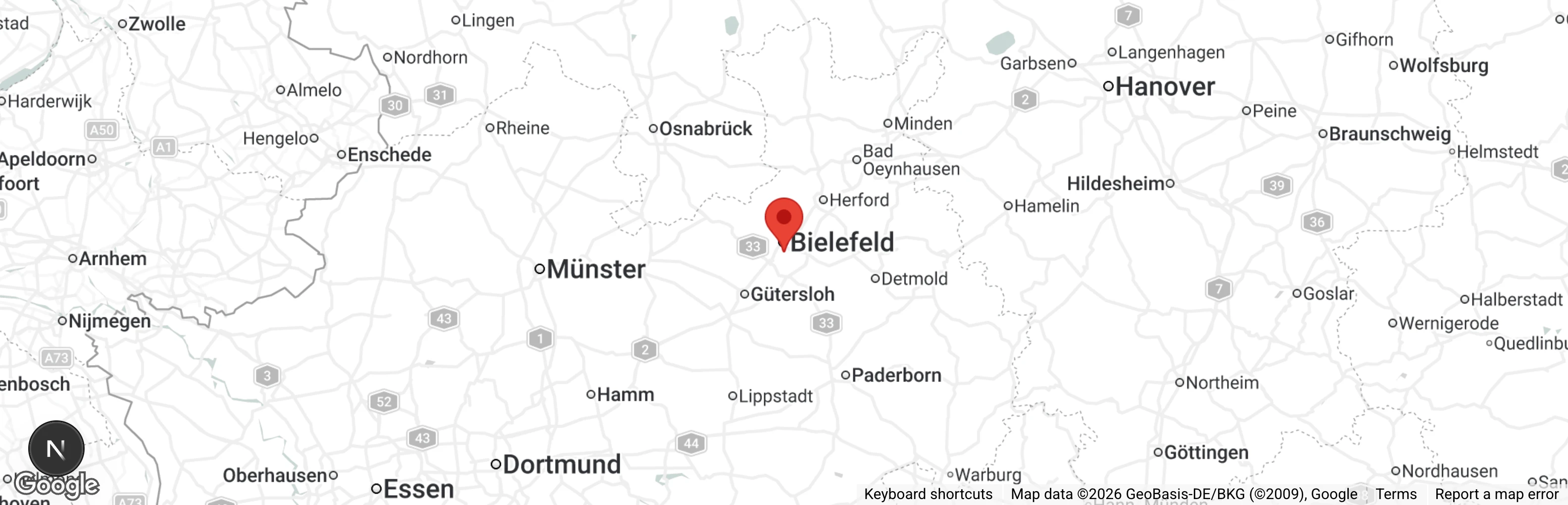 Map showing location of Sentana Stiftung Mensch und Tier - Gemeinsam Glücklich