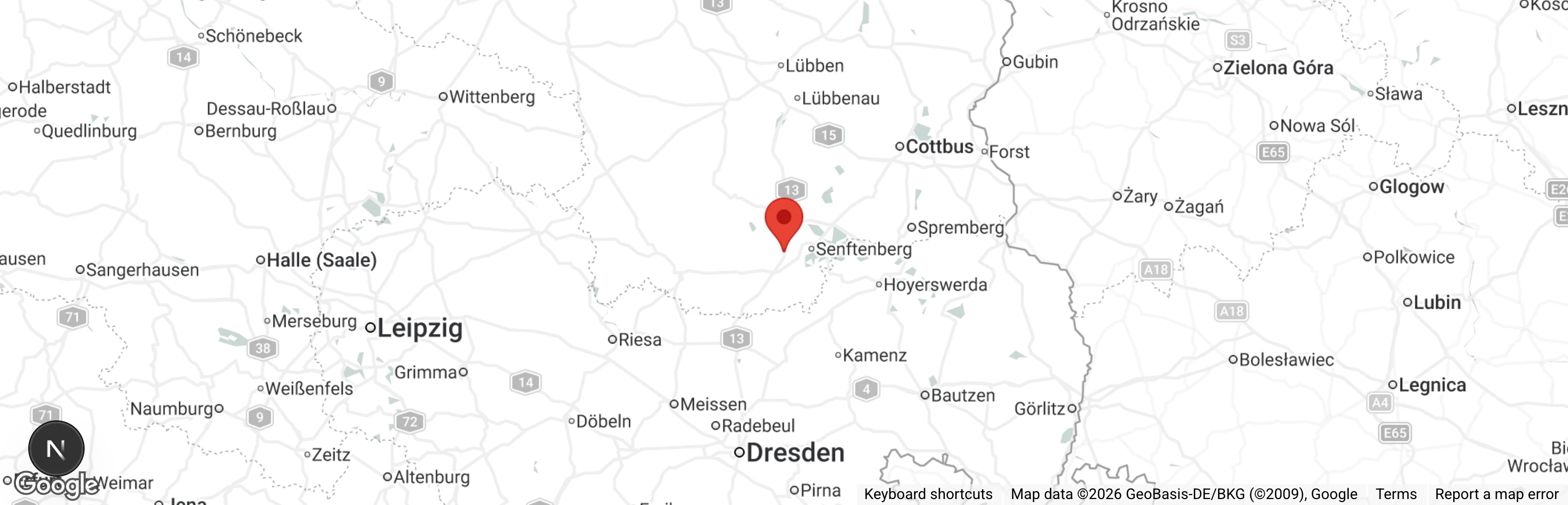Map showing location of Südbrandenburger Tierfreunde e.V.