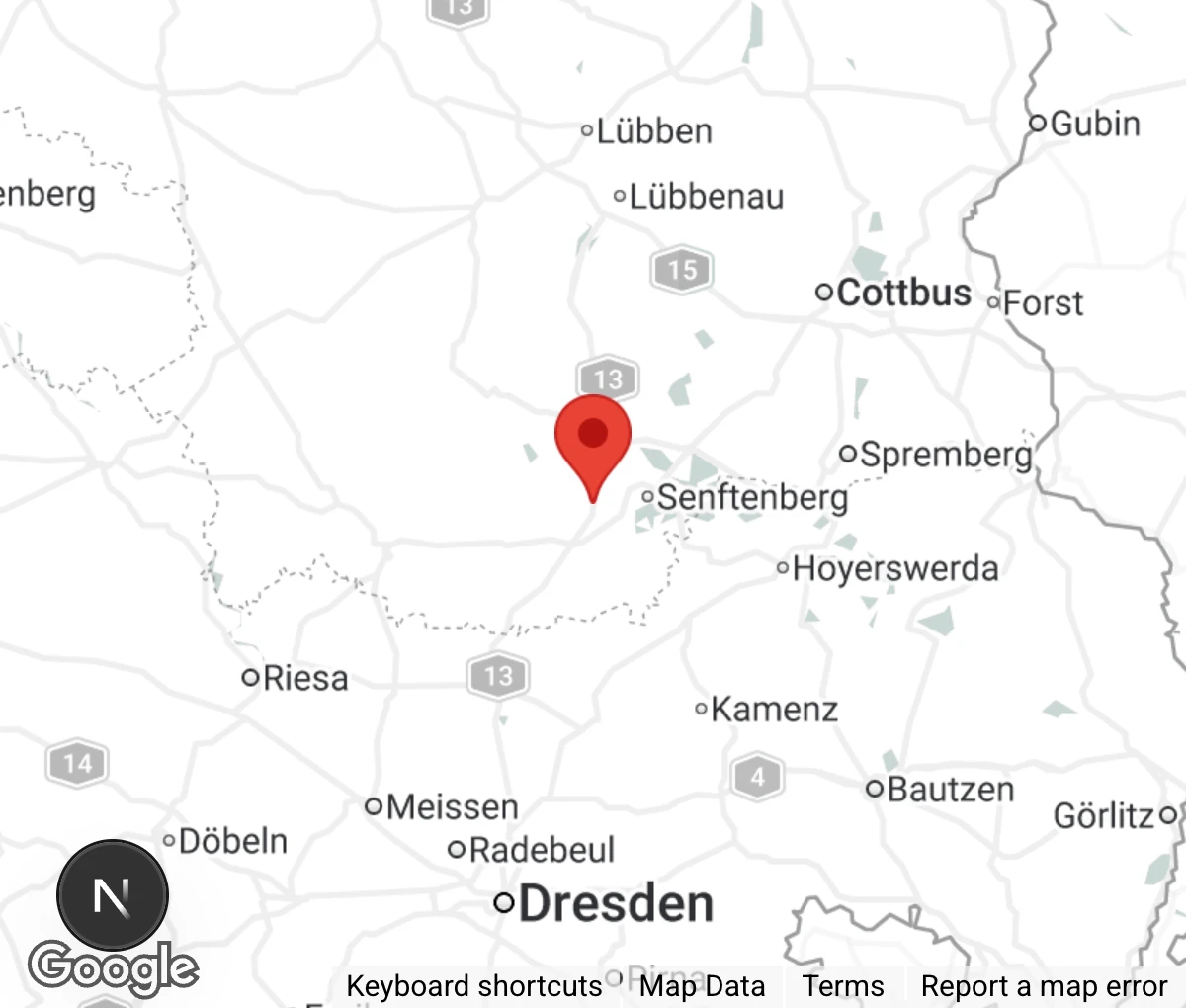 Map showing location of Südbrandenburger Tierfreunde e.V.
