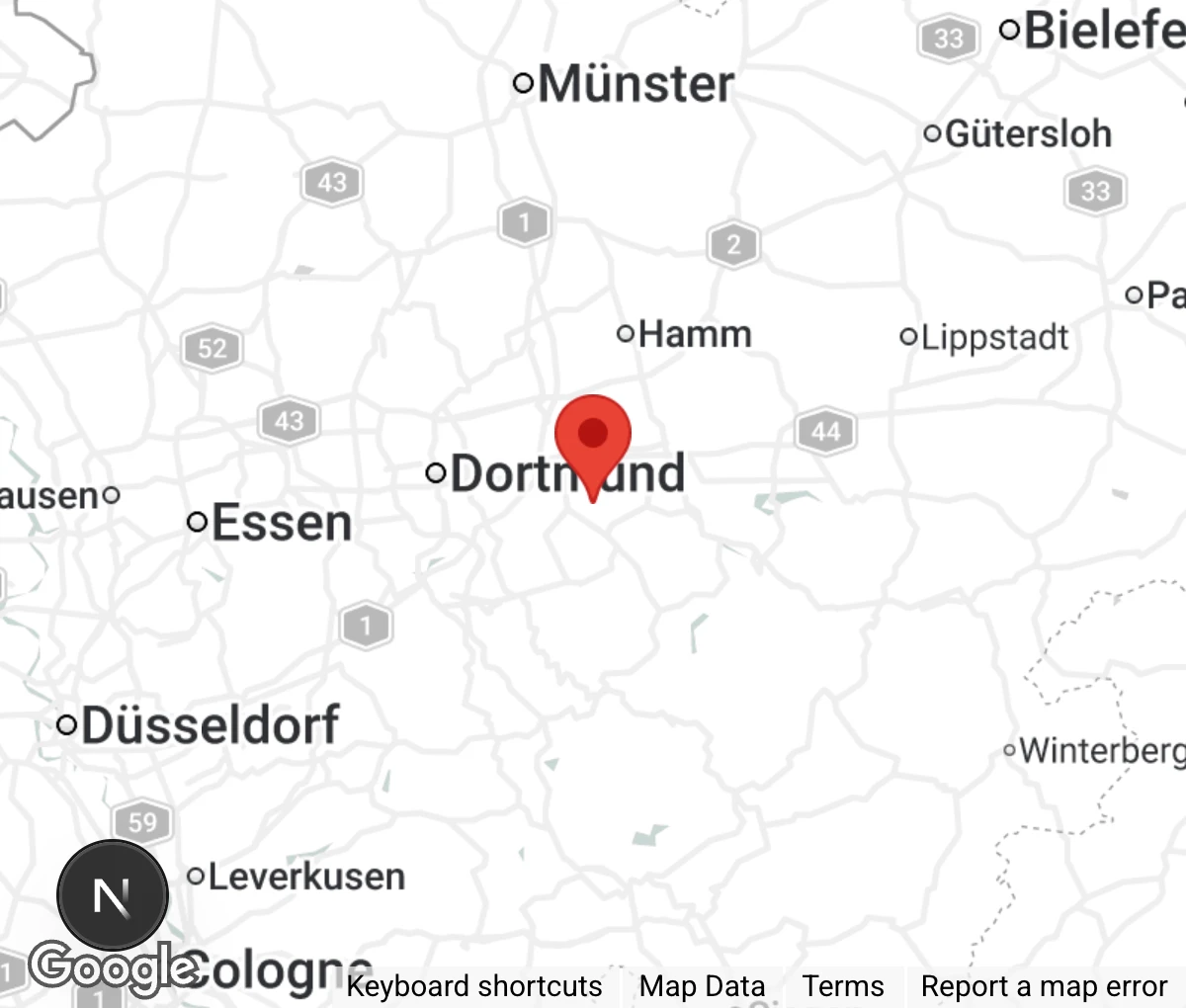 Map showing location of Tierschutzverein Fröndenberg/Ruhr e.V.