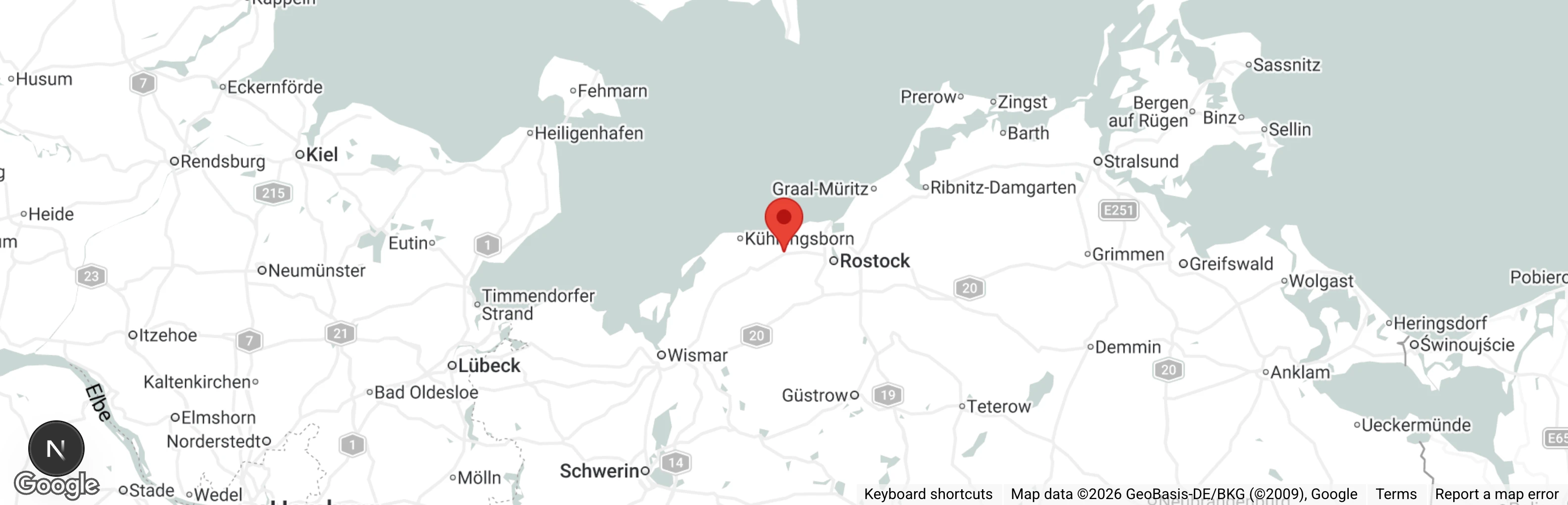 Map showing location of Tierschutzverein Bad Doberan e.V.