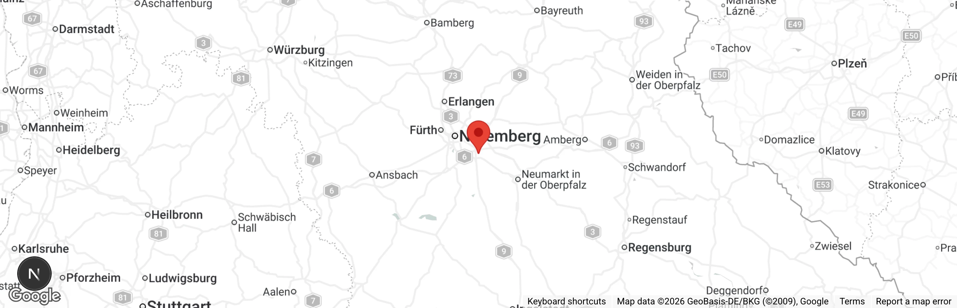 Map showing location of Tierheim Feucht