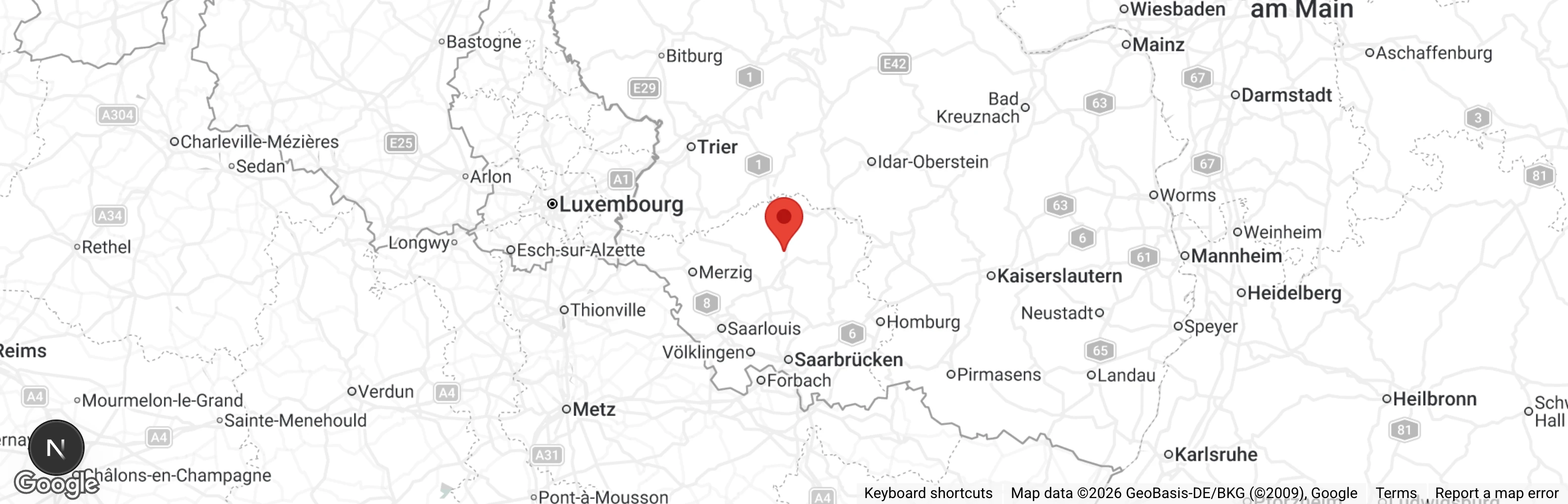 Map showing location of TierOase ThoMa e.V.