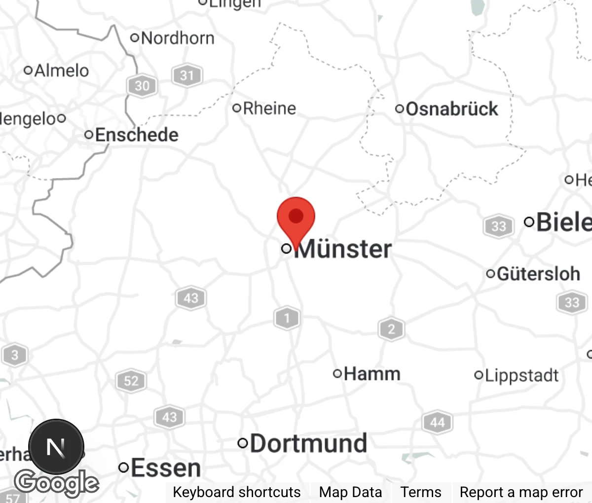 Map showing location of Tierschutzverein Nestwerk Münsterland e.V.