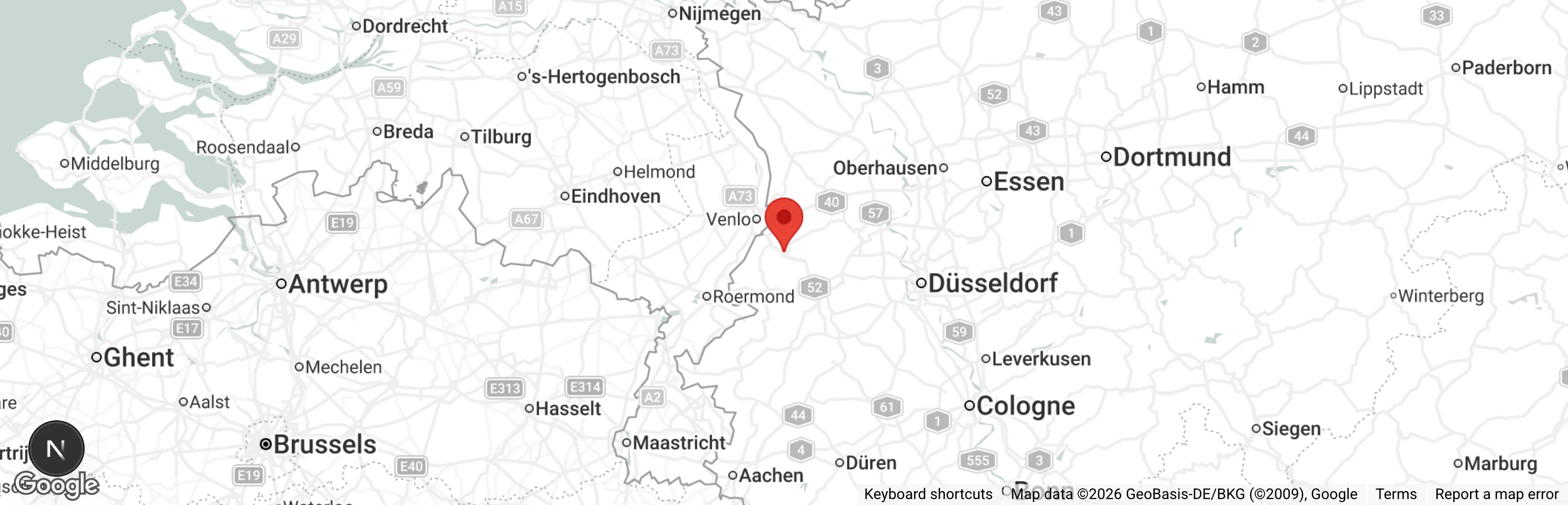 Map showing location of Matthias-Neelen-Tierheim
