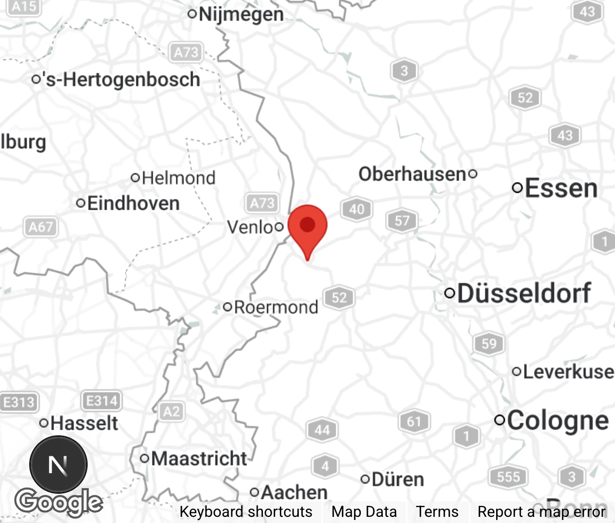Map showing location of Matthias-Neelen-Tierheim