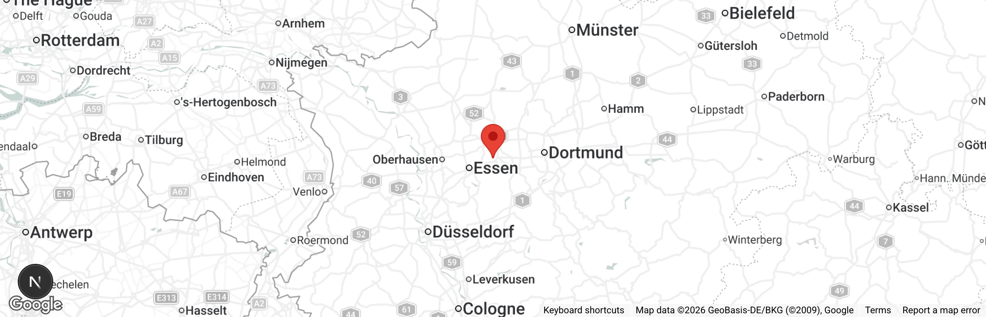 Map showing location of Tierheim Wattenscheid