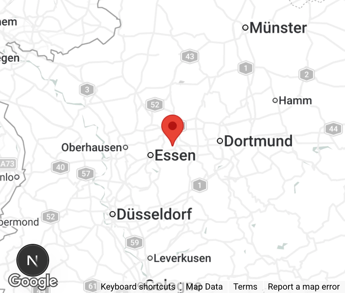 Map showing location of Tierheim Wattenscheid