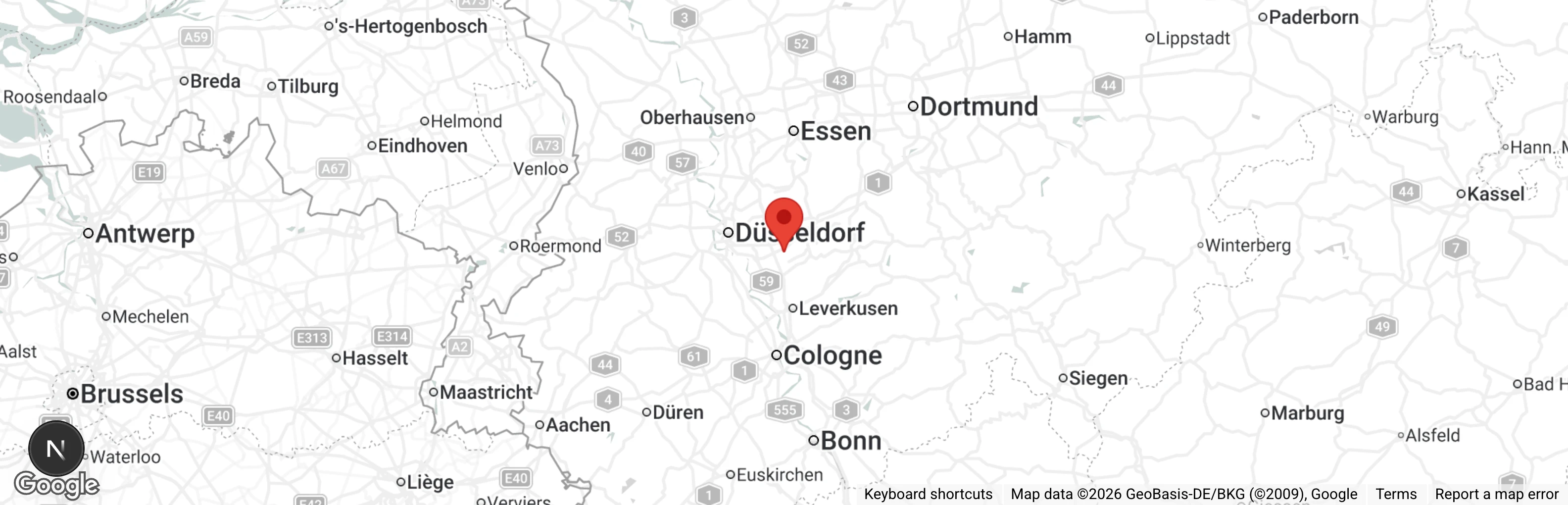 Map showing location of Tierschutzverein Erkrath e.V.
