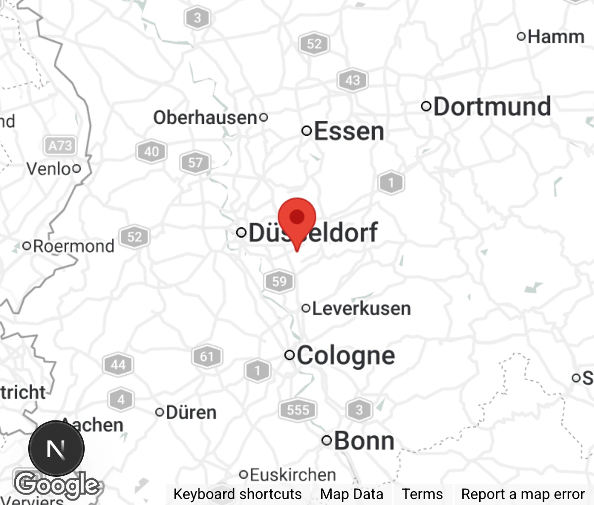 Map showing location of Tierschutzverein Erkrath e.V.