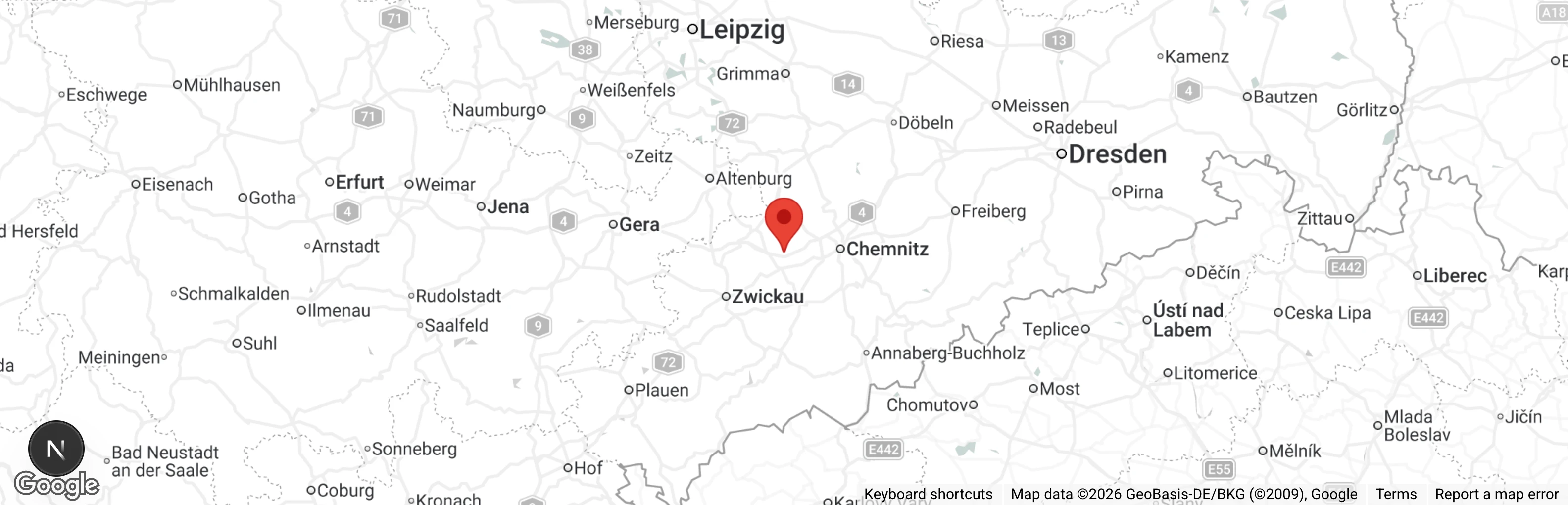 Map showing location of Tierheim Langenberg