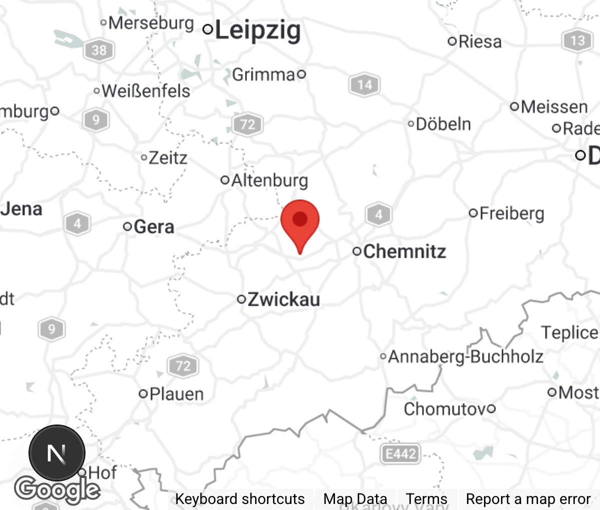 Map showing location of Tierheim Langenberg