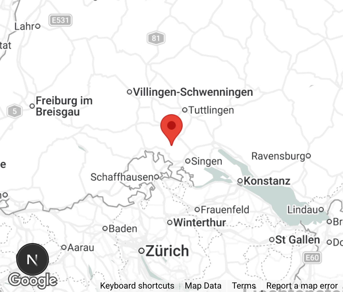 Map showing location of Esel in Not e.V.