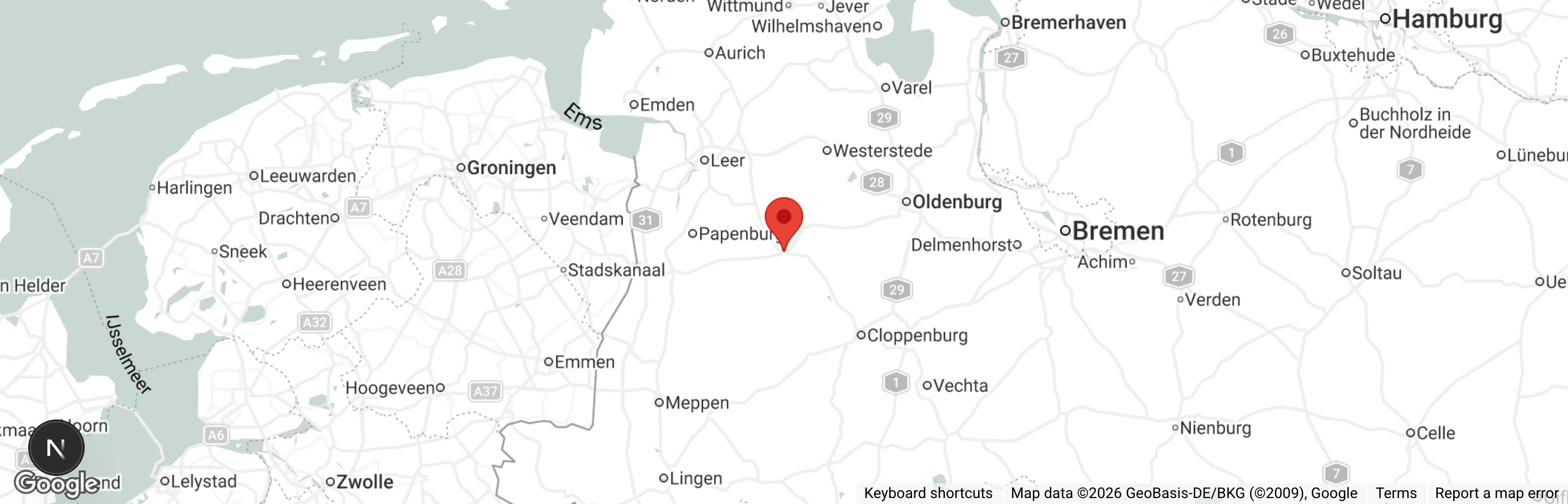 Map showing location of Tierheim Sedelsberg