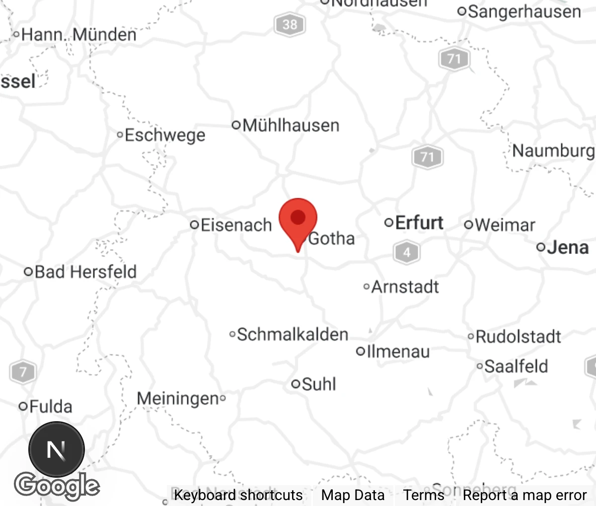 Map showing location of Tierheim 'Arche Noah'