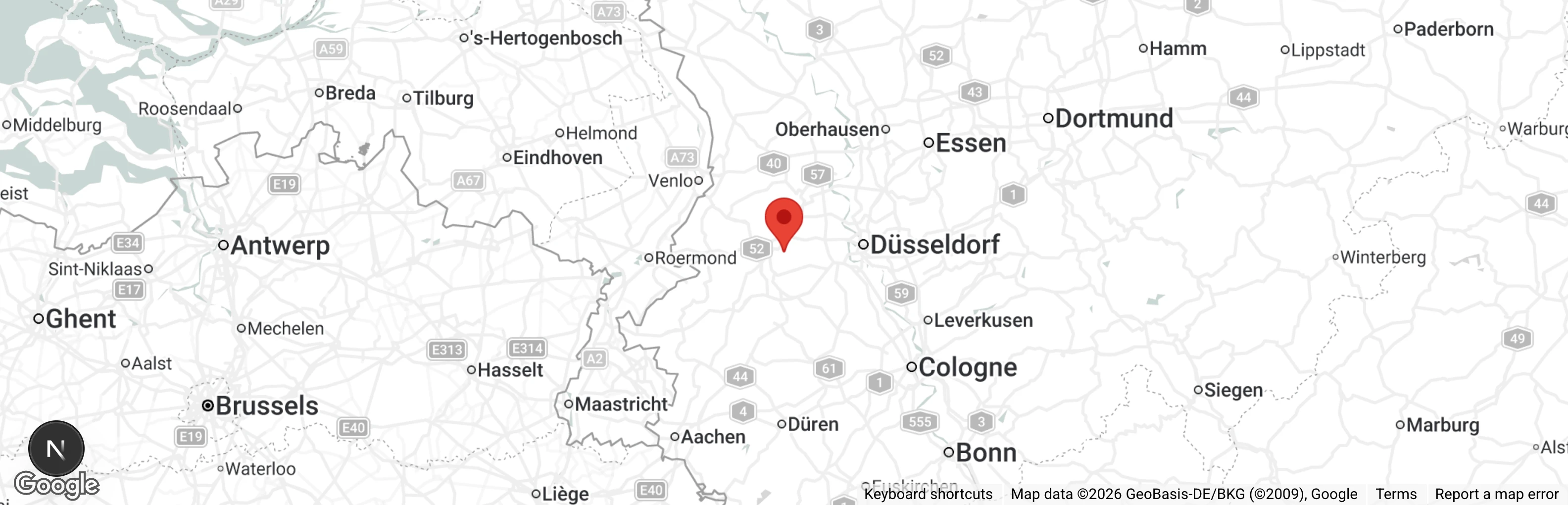 Map showing location of Tierheim Mönchengladbach