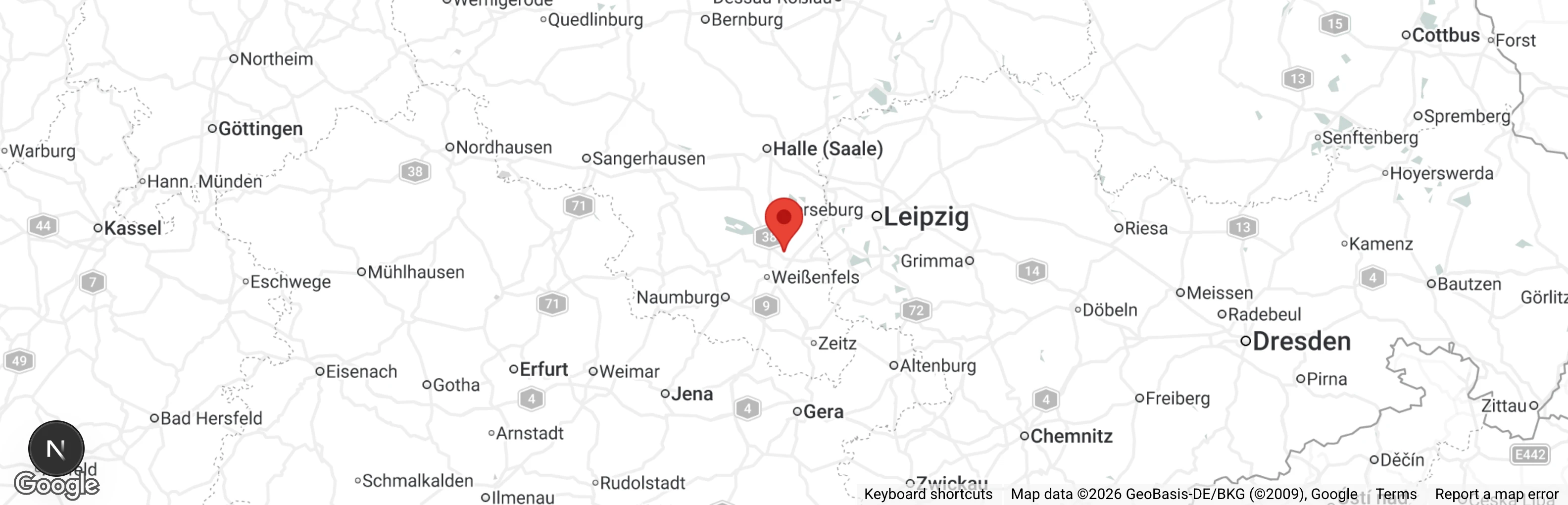 Map showing location of Neuer Tierschutzverein Weißenfels e.V. 