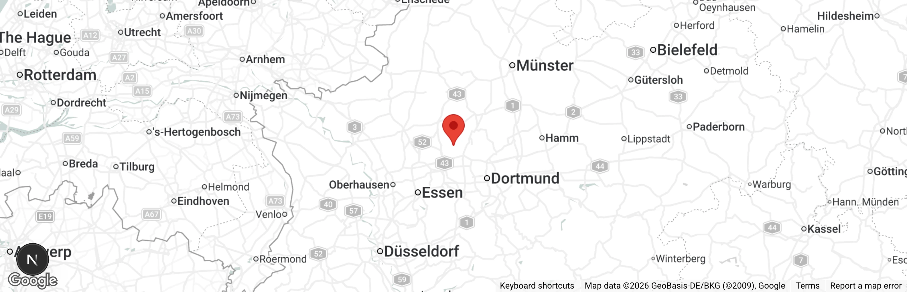Map showing location of Tierauffangstation Oer-Erkenschwick