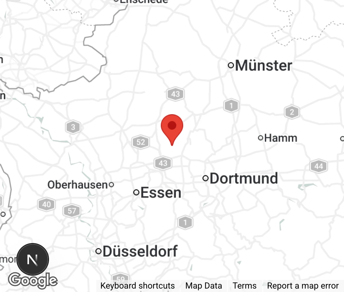 Map showing location of Tierauffangstation Oer-Erkenschwick